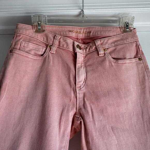 Michael Kors Mid-Rise Stretchy Jeans – Coral Peach – Size 2 - Picture 6 of 7